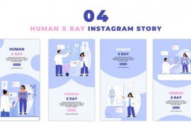 Doctor with X Ray Machine Scanning to Peoples Vector Character Instagram Story 47450308