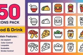Dual Icons Pack - Food & Drink Icons 49882488