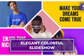 Elegant Colorful Slideshow 4K After Effects Template | Split Screen 49567980