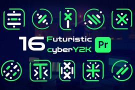 Futuristic animated cyberY2K Designs For premiere pro 47587997