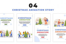 Christmas Greetings Vector Character Instagram Story 48662081