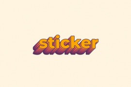 Sticker Typography 47547580