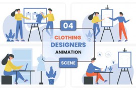 Clothing Designers illustration Scene 52634019