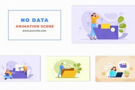 Empty Folder Concept Flat Character Animation Scene 48565143