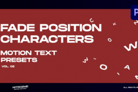 Characters Motion Text: Fade Position Vol. 02 for Premiere Pro 45890284