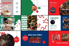 New Year Youtube End Screens for DaVinci Resolve 42354824