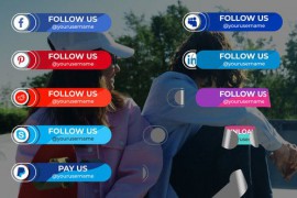 Folding Social Media Lower Thirds 46278109