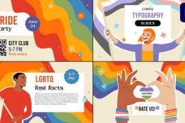 LGBTQ Typography Slides for Premiere Pro 50629208