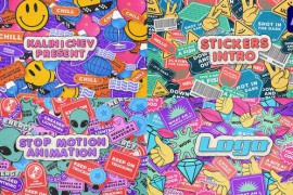 Stickers Abstract Logo Intro 48660820