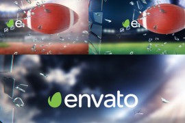 American Football Logo/Glass Shattering 25886499