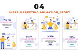 Instagram Marketing Character Flat Design IG Story 48658342