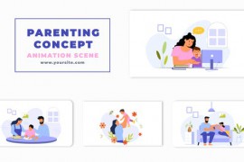 Kids and Parents Concept Animation Scene 47249035