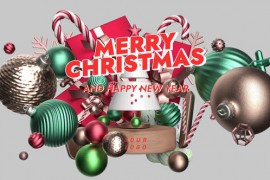 Abstract Christmas 3D Logo Reveal 42275519