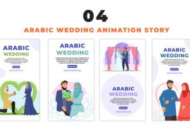 Arabic Wedding Character 2D Vector Avatar Instagram Story 48661183