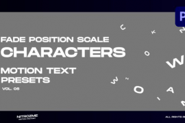 Characters Motion Text: Fade Position Scale Vol. 05 for Premiere Pro 45890329