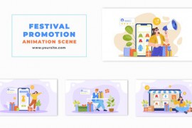 Festive Season Marketing Flat Vector Animation Scene 48571556