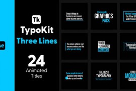 Typo Kit Three Lines Titles for After Effects 44500690