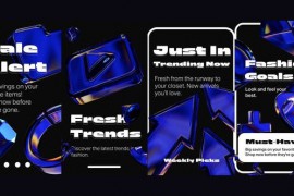 Vivid Blue Iridescent Shapes Bundle 52557977