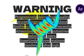 Warning Glitch Logo Reveal 48365408