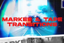 Marker & Tape Transitions VOL. 3 | Premiere Pro 48413869