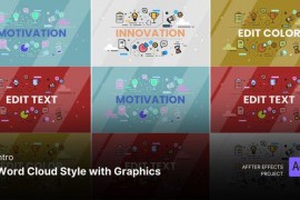 Intro/Opening Video - Word Cloud Style with Graphic After Effects Template 52020737
