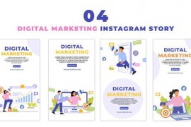 Creative Digital Marketing Flat Character Instagram Story 47438836