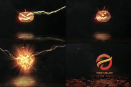 Halloween Pumpkins Explosion Logo Reveal 48414435