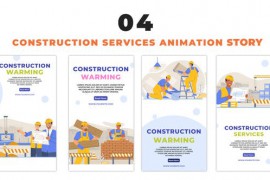 Construction Services Agency Flat Character Instagram Story 48662375