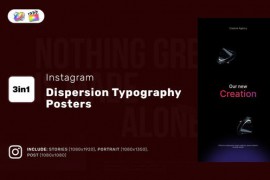 Instagram Dispersion Typography Posters for Apple Motion and FCPX 50706956