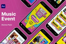 Music Event Stories Pack Video Display After Effect Template 44196691