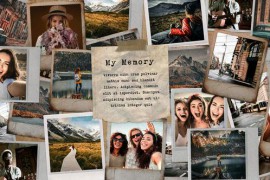 Polaroid Scrapbook Video Collage Template 50349628