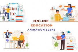 Online Education Animation Scene 42854832