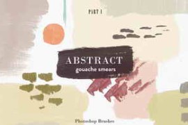 CreativeMarket – Abstract Gouache Smears – PS Brushes 3088735