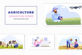 Smart Farming Flat Character Animation Scene 46438345