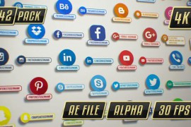 Social Media Icons & Lower Thirds Pack 21795251
