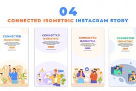 Flat Vector Isometric Connection Concept Instagram Story 48624854