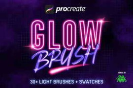 CreativeMarket – 30+ Procreate Glow Brushes 5386220