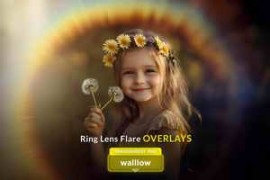 Creativemarket – Ring lens flare transparent PNG photo overlays