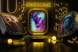 Free Download:3D Luxury Neon Intro Gold Fun Slideshow 62111150