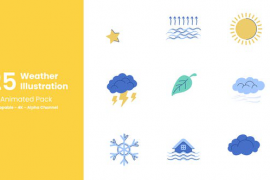 Weather Illustration Animated Pack 50743600