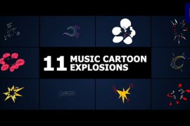 Music Cartoon Explosions | Premiere Pro MOGRT 52566179