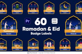 Ramadan & Eid Badge Labels For Premiere Pro 51141340