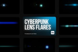 Cyberpunk HUD Lens Flares for After Effects 43960909