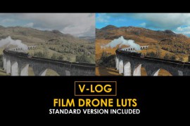 V-Log Film Drone and Standard Color LUTs 51379212