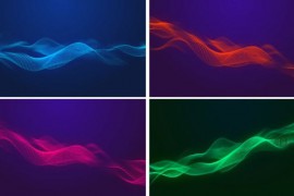 Particles Waving Background Pack 49981457