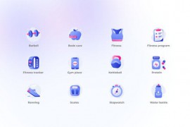 Fitness - Gradient Icons 47728670
