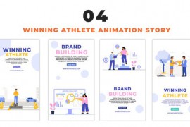 Winning Athlete 2D Vector Character Instagram Story 48658442