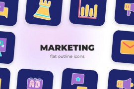Marketing - Flat Outline Icons 45844914