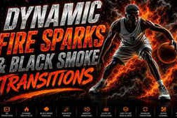 Free Download:Dynamic Fire Sparks & Black Smoke Transitions 10 Pack 4K AE 63524110