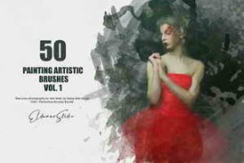 CreativeMarket – 50 Painting Artistic Brushes – Vol. 1 6258396
